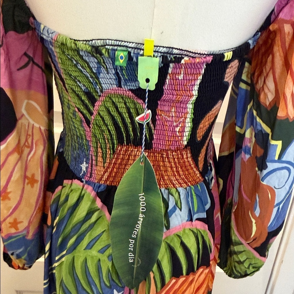 FARM Rio Multicolor Fantasy Long Dress Size S - Picture 8 of 9
